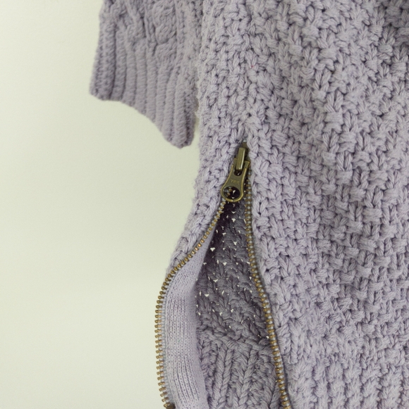 L.L. Bean Signature Cotton Fisherman Tunic Sweater Lilac Size Large - Picture 8 of 9